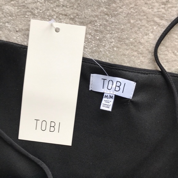 Black Peplum Top - Picture 3 of 4